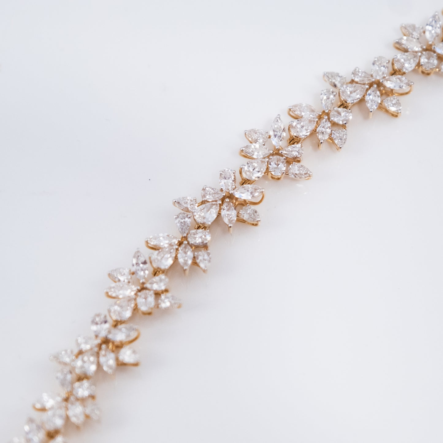 Pear, Marquise Floral Bracelet