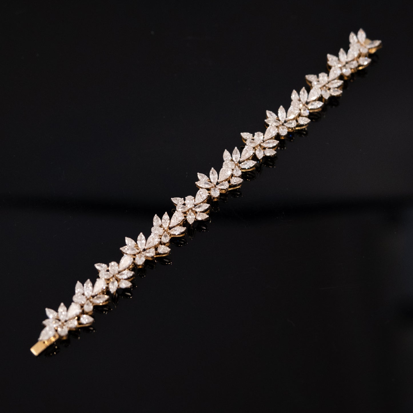 Pear, Marquise Floral Bracelet