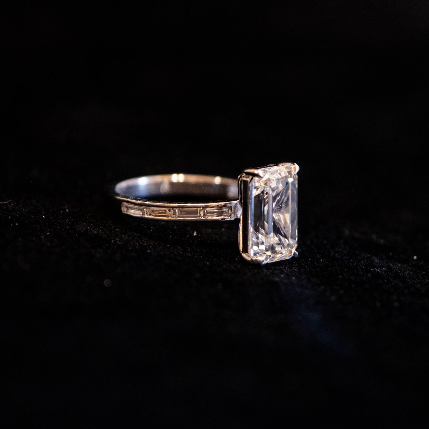 4 carat Emerald Cut Solitaire Ring