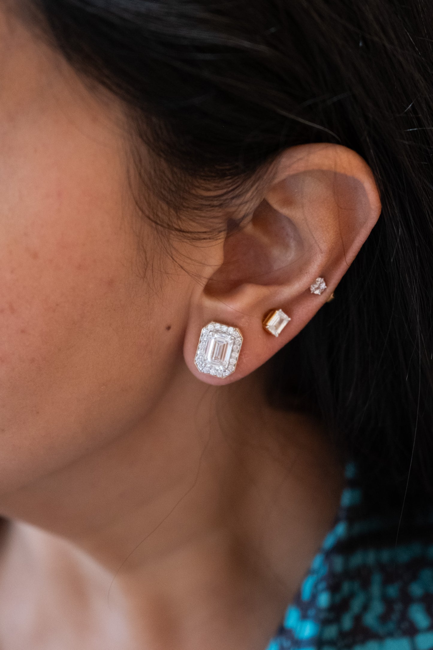 2-2ct Emerald Cut Solitaire Earrings