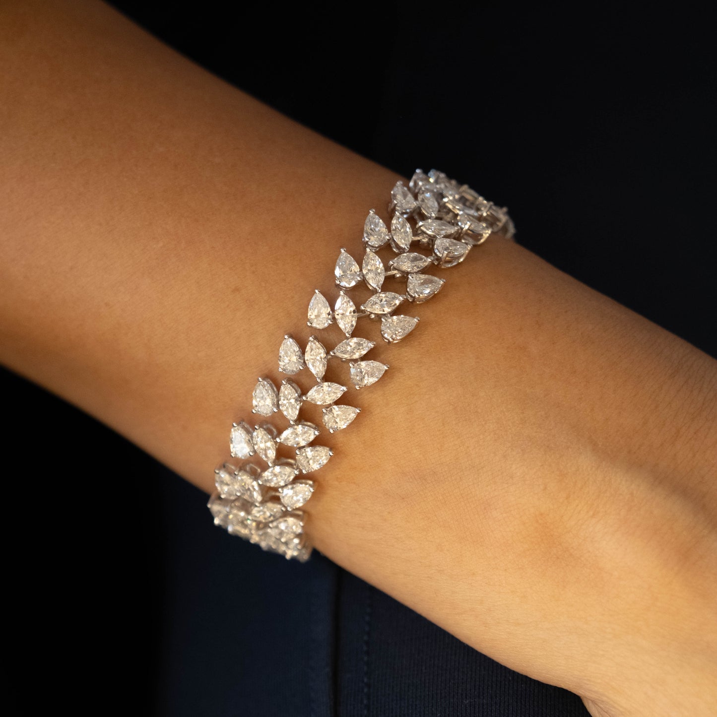 Pears, Marquise Thick Bracelet