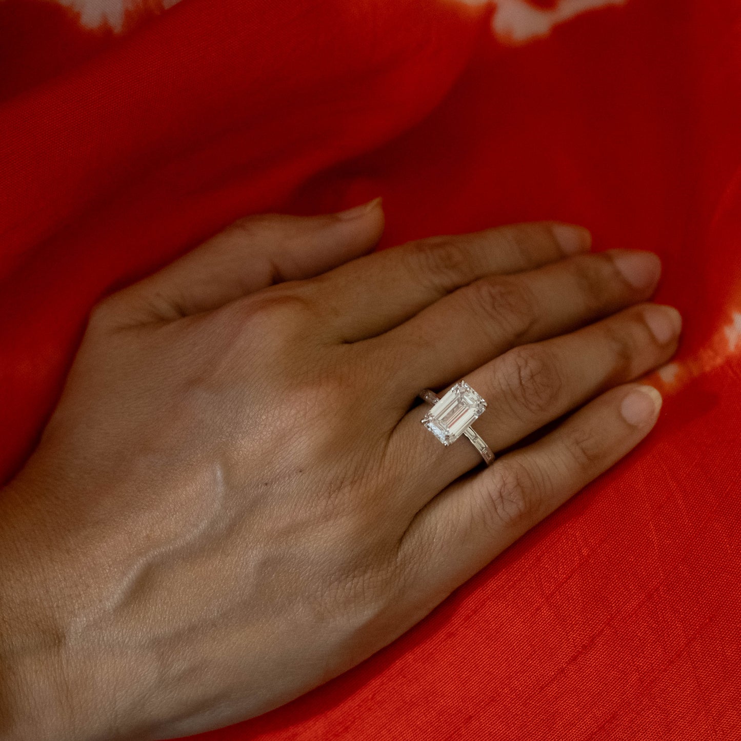 4 carat Emerald Cut Solitaire Ring