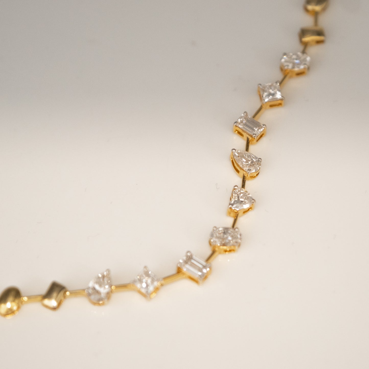 50 cent Multi-Shape Diamond Half Bracelet