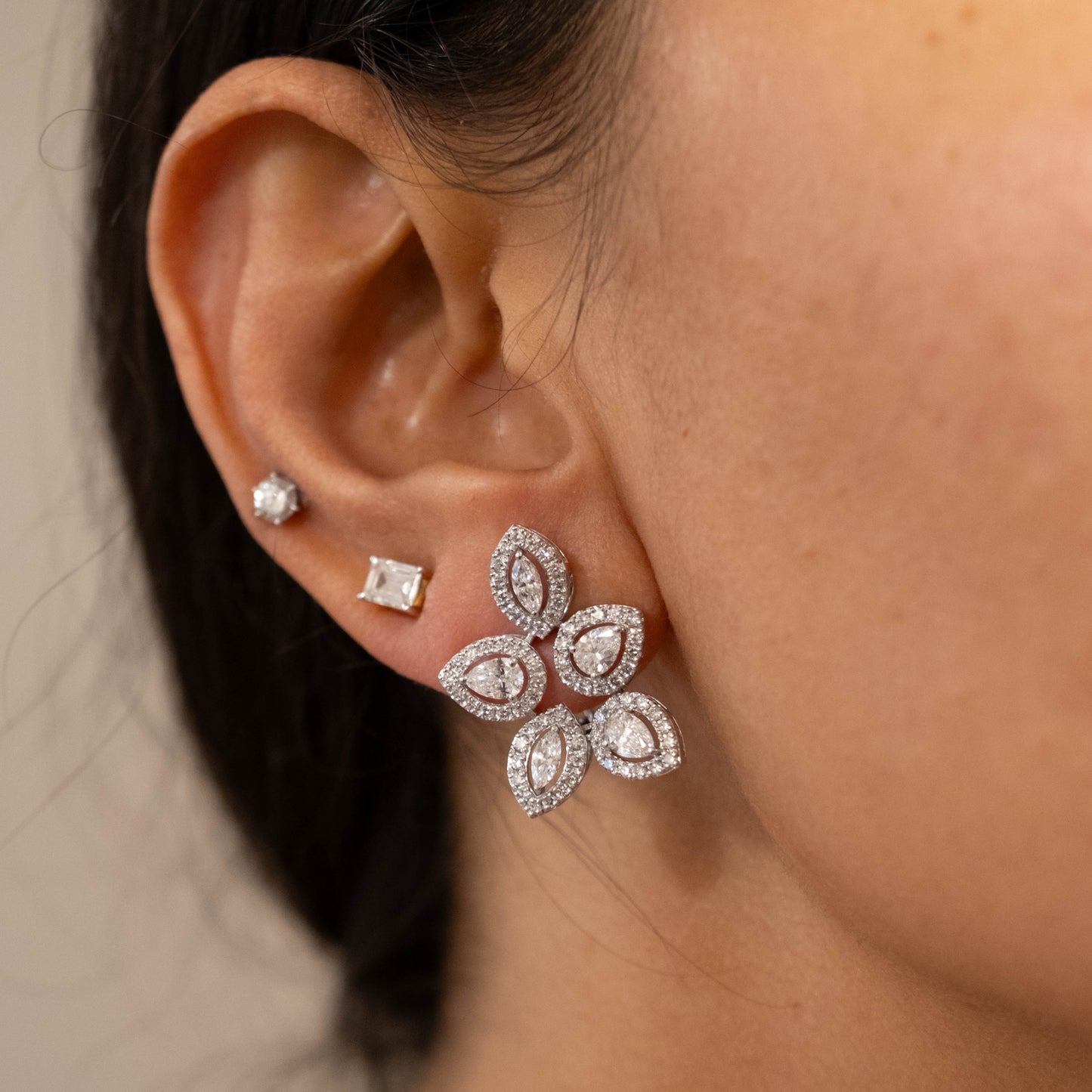 Halo Cluster Earring