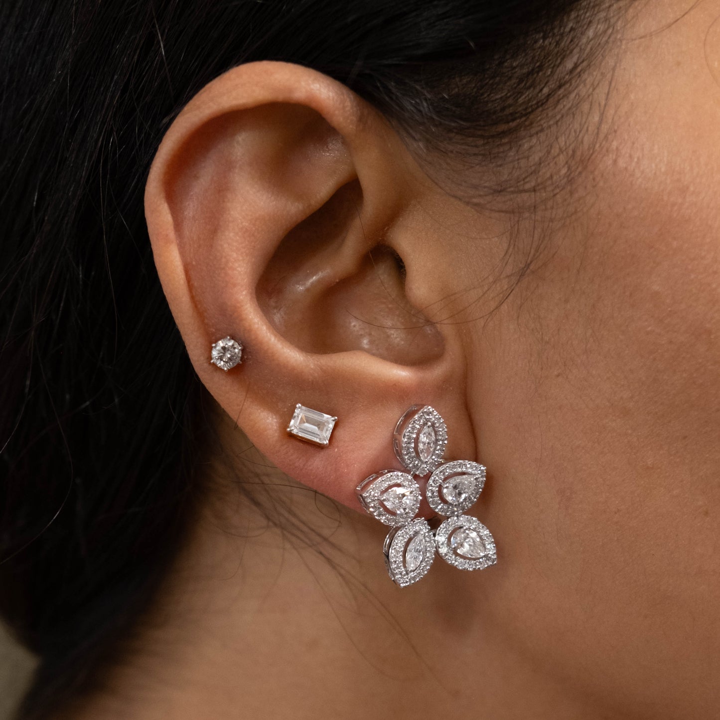Halo Cluster Earring