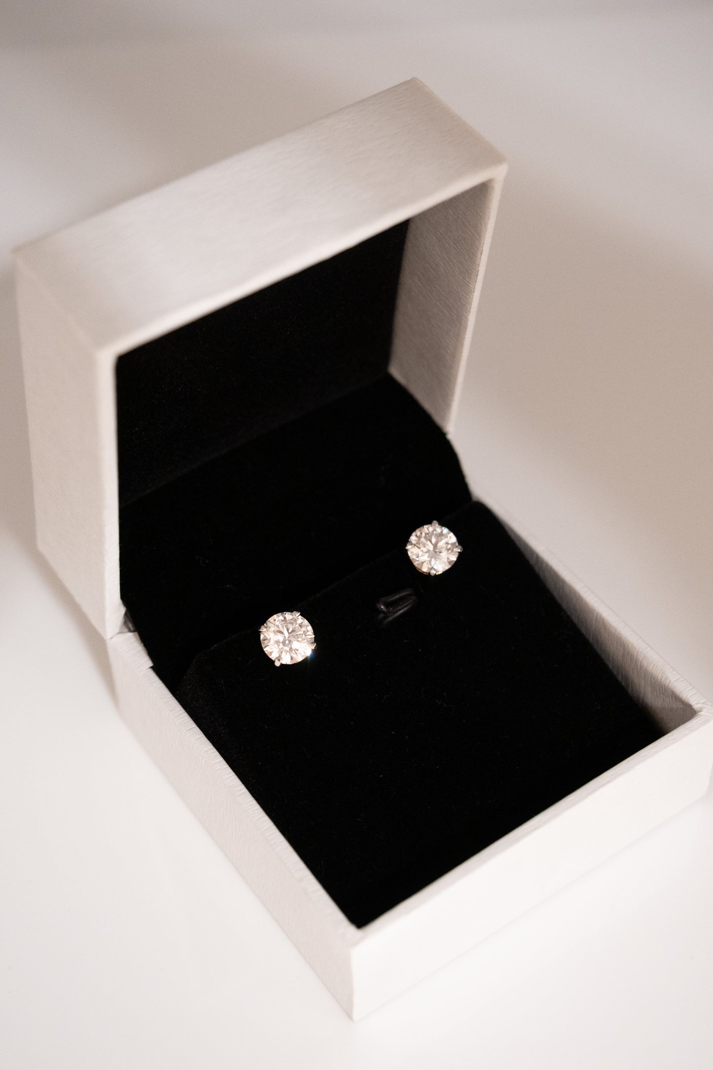 2-2ct Round Solitaire Earrings