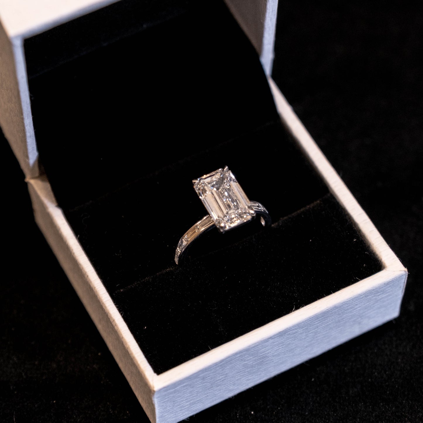 4 carat Emerald Cut Solitaire Ring