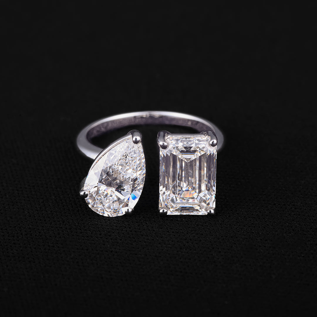Toi et Moi Solitaire Ring