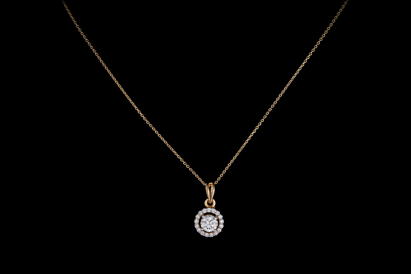 Round Halo Pendant