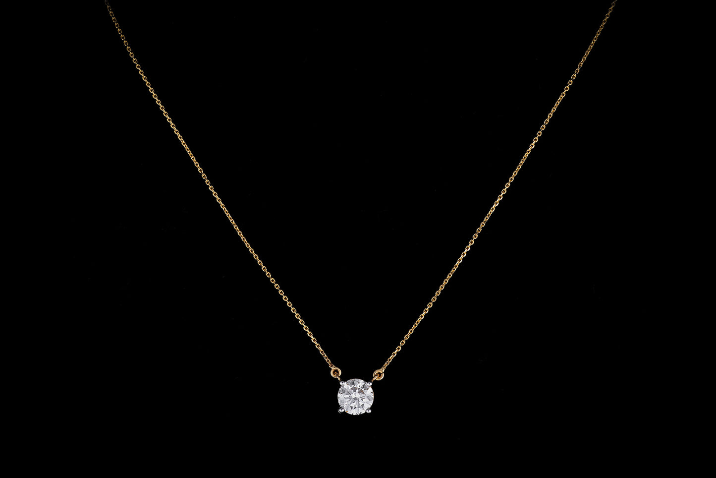 1 ct Round Solitaire Pendant