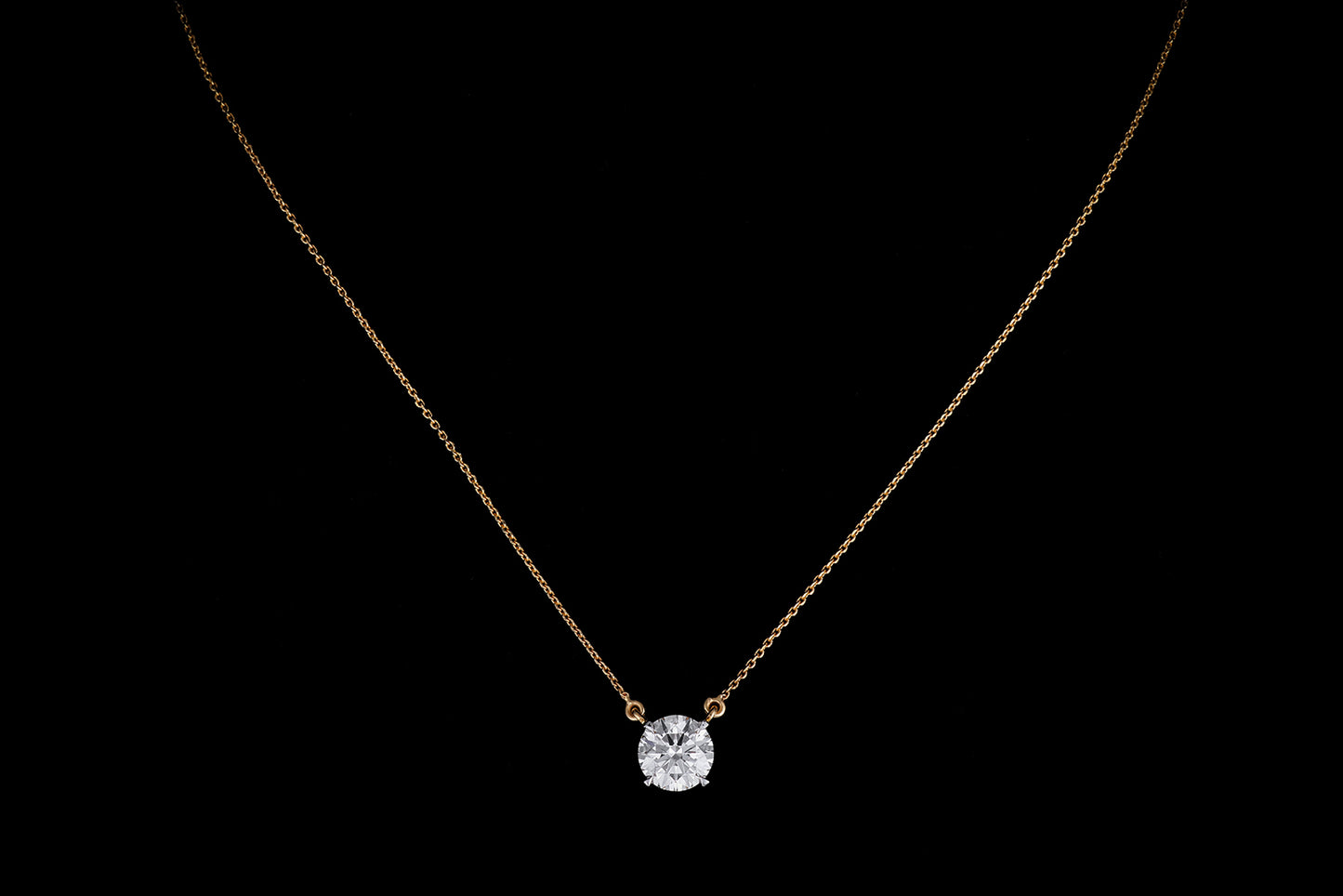 1.5 ct Round Solitaire Pendant