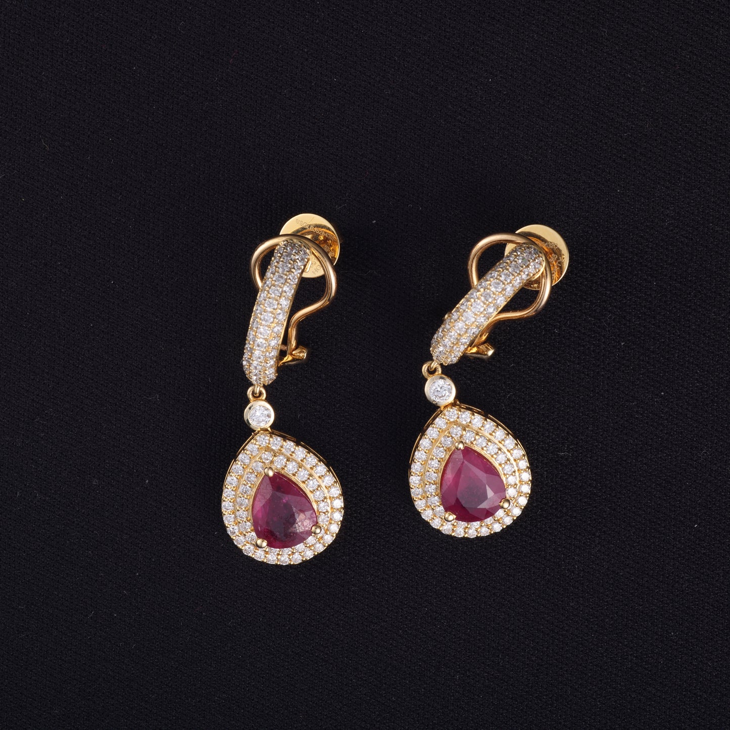 Dangling Ruby Earrings