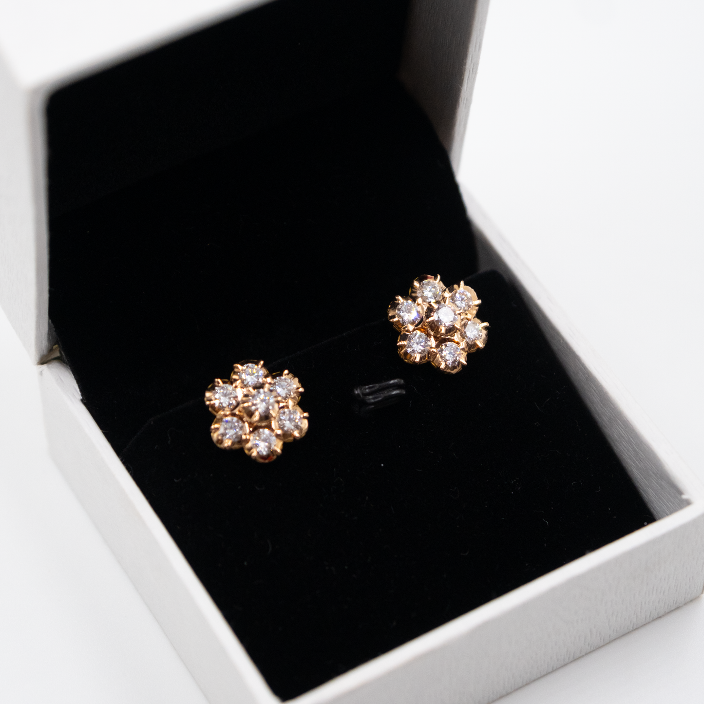 7 Diamond Floral Earring