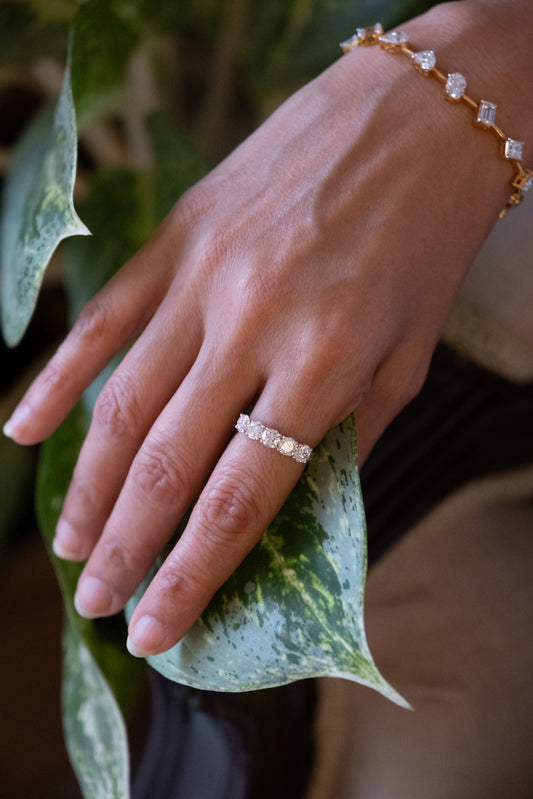 Round Half Eternity Ring