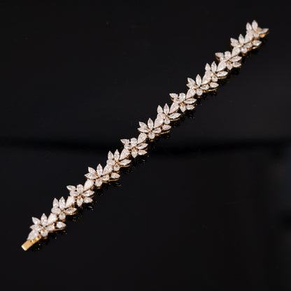 Pear, Marquise Floral Bracelet