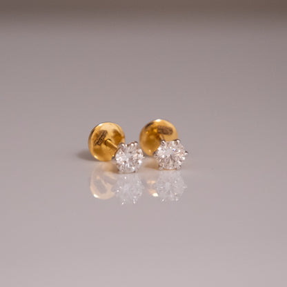 0.5-0.5ct Round Solitaire Earrings