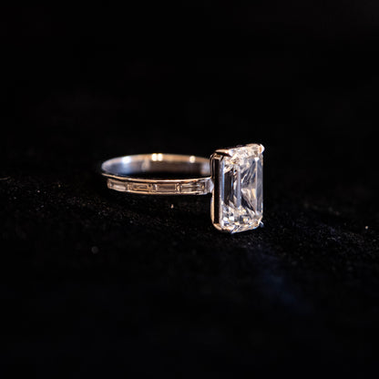 4 carat Emerald Cut Solitaire Ring