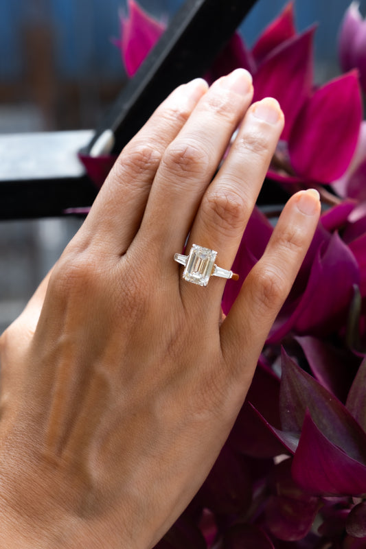 4 ct Emerald Cut Solitaire Ring