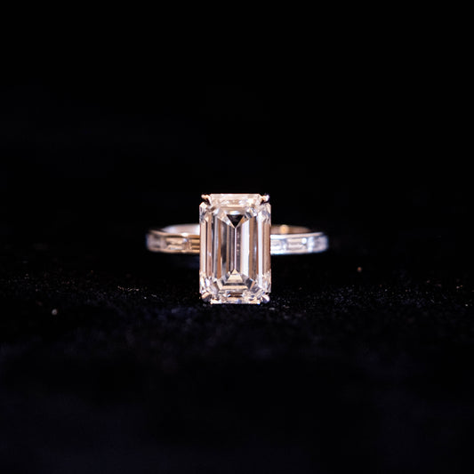 4 carat Emerald Cut Solitaire Ring