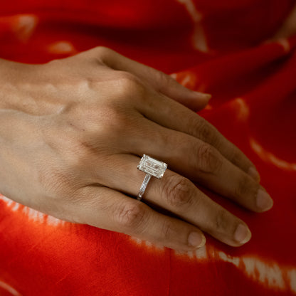 4 carat Emerald Cut Solitaire Ring