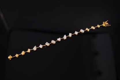 50 cent Multi-Shape Diamond Half Bracelet