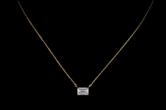 1.6 ct Emerald Cut Solitaire Pendant