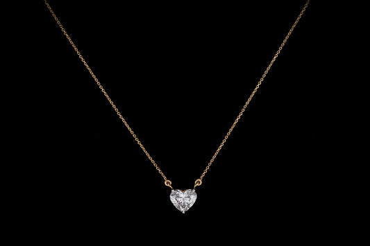 1.6 ct Heart Solitaire Pendant