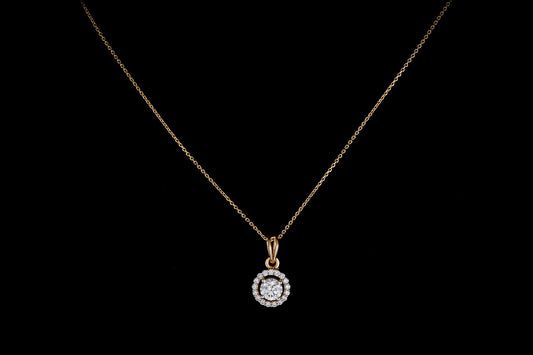 Round Halo Pendant