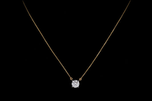 1 ct Round Solitaire Pendant