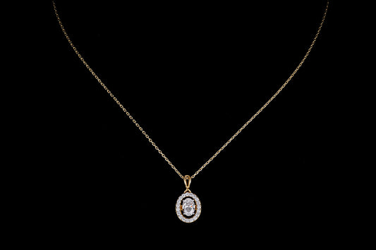 Oval Halo Pendant