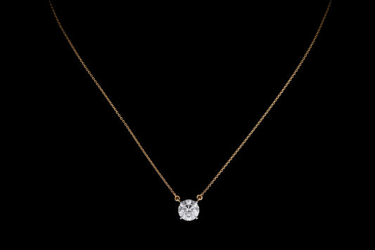 1.5 ct Round Solitaire Pendant